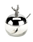 Silver Plate Jam Pot & Spoon